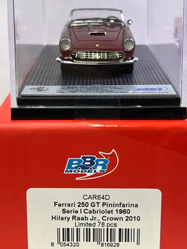 Ferrari 250 GT Cabriolet Serie I, rubin red metallic, BBRCAR64D, limited 27/78 in OVP