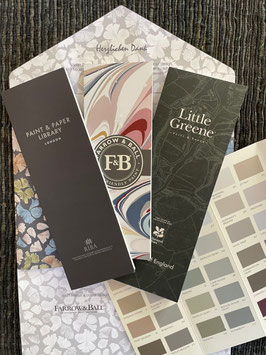 Farbkarten Paint & Paper Library, Little Greene und Farrow & Ball.