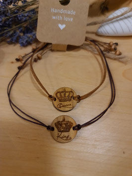 Partnerarmband "King und Queen"