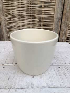 Übertopf creme glänzend Ø Innen 12cm Innenhöhe 10,5cm