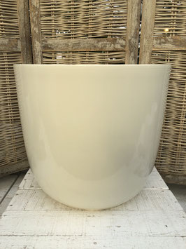 Übertopf creme glänzend Ø Innen 36cm Innenhöhe 33cm