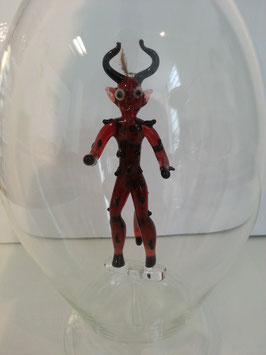 Karaffe, Flasche 0,5 L. mit rotem Teufel