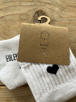 Eulenschnitt Baby Socken Herz