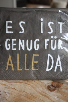 Räder Serviette " Es ist genug für alle da"