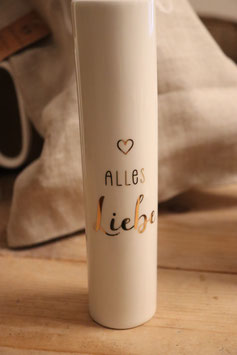 Eulenschnitt Vase "Alles Liebe"