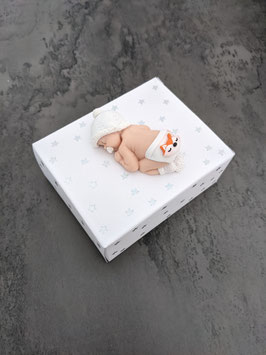 Boîte cadeau blanche etoile argenté