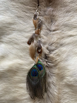 Plume marron et paon