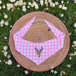 Tücherl zum Binden - rosa-großkariert Motiv wählbar