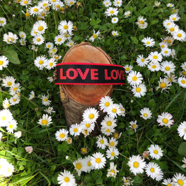 Hundehalsband "LOVE"  rot