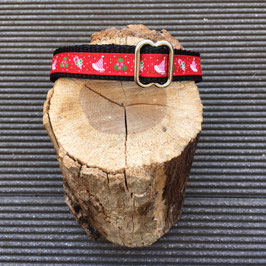 Hundehalsband "Zipfelmützen rot" für kleine Doggys