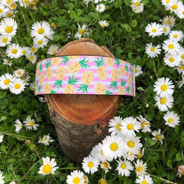 Hundehalsband "Ananas rosa für ganz grosse Doggys"