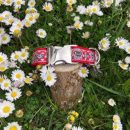 Hundehalsband "Spatzl rot"