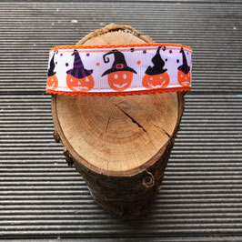 Hundehalsband "Halloween Kürbis mit Hut"