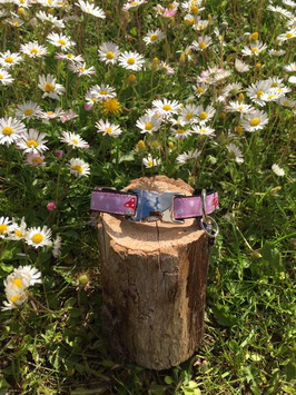 Kleines Hundehalsband "Fliepi Glückspilz rosa"
