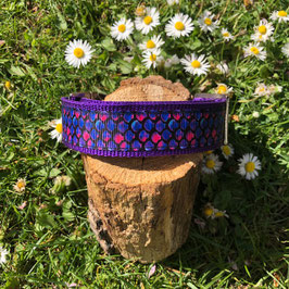 Hundehalsband Einzelstück  "lila Muster"