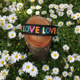Hundehalsband "LOVE"  bunt