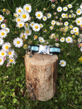 Sternchenhalsband  "Mint Greengate auf schwarz"