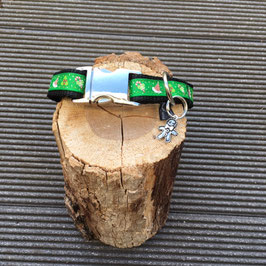 Hundehalsband "Zipfelmützen leuchtgrün" für kleine Doggys