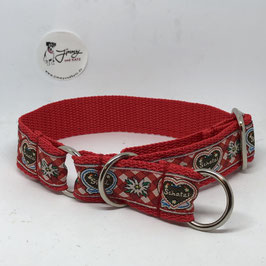 Zugstopphalsband "Spatzl rot"