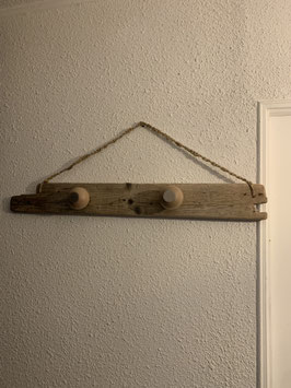 Patère en bois flotté et 2 crochets