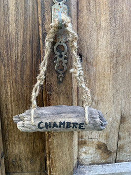 Plaque de porte en bois flotté pour chambre