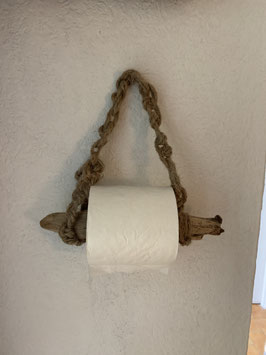 Dérouleur de papier toilette en bois flotté
