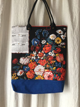 Cabas Millésime XX - Calendrier 1982 - Fleurs Vintage