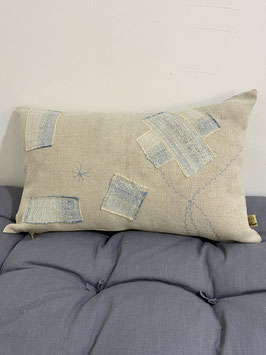 Coussin 8 en toile ancienne style kilim - Double face