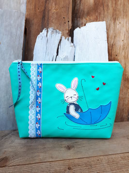 Kosmetiktasche "Schirmhase"
