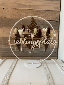 Ring mit Standfuss Schnurgeflecht Lieblingsplatz
