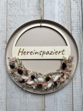 Türkranz Hereinspaziert gelasert