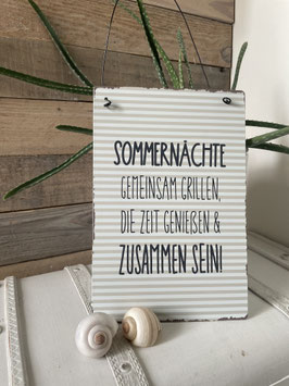 Blechschild Sommernächte