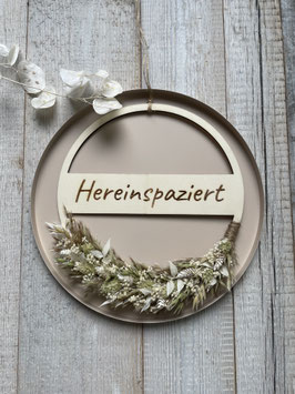 Türkranz Hereinspaziert gelasert
