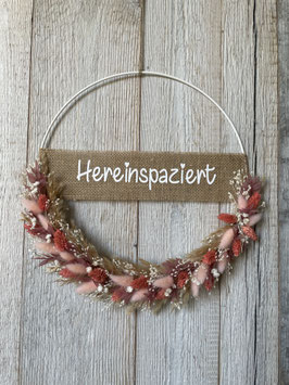 Türkranz "Hereinspaziert" Band weiss