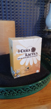 Cera Lactea - Lait de vache, cire d'abeille et miel. Surgras à 9%. 100 grammes. Sans huile essentielle.