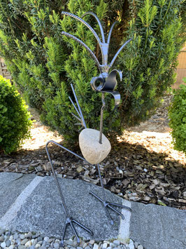 Vogel Stein/Metall, gross - 1