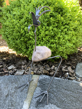 Vogel Stein/Metall, klein - 1