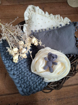 Set rauchblau-creme