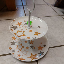 Etagere Porzellan mit Sternen