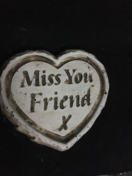 petit coeur "miss you friend"