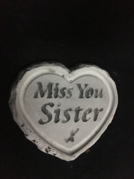 petit coeur "miss you sister"