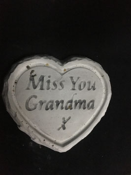 petit coeur "miss you grandma"