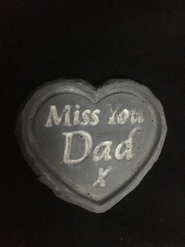petit coeur "miss you dad"