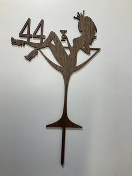 Tortenstecker „Frau im Glas“