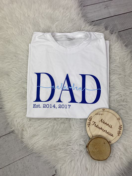 T-Shirt DAD weiß/blau/hellblau