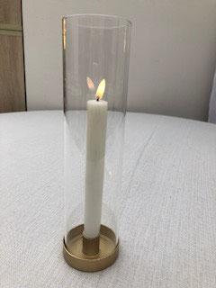 Kerzenhalter Spitzkerze Flach Gold