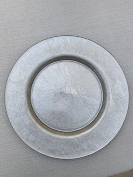 Platzteller Glas mocca