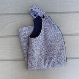 Serviette à élastique en coton enduit gris