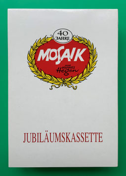 Mosaik Digedags originale Jubiläumskassette 1 40 Jahre Mosaik Nummern 1 - 12  komplett mit Umschlag, Innenkarton, Beilage sowie 12 Reprintheften in exzellentem Zustand