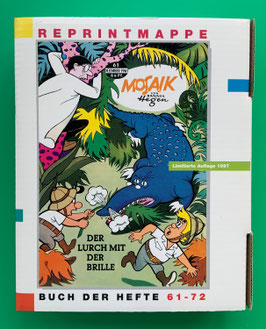 Mosaik Digedags originale Reprintmappe 6 Nummern 61 - 72 komplett mit Umkarton, Innenkarton sowie 12 Reprintheften in exzellentem Zustand